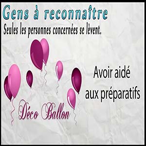Gens à reconnaître — Aidé aux préparatifs
